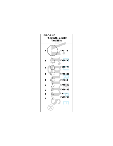O-ring Kit Fx Airbottle adapto