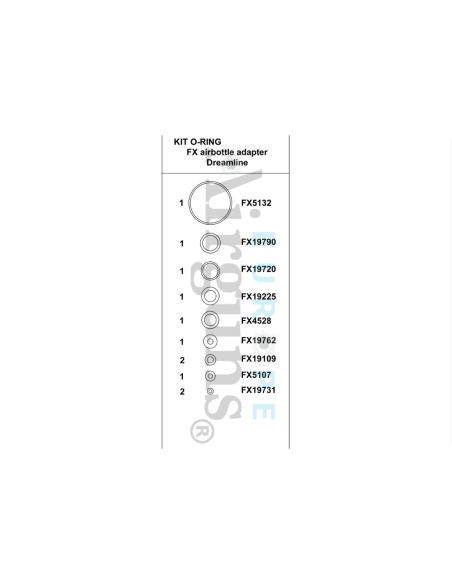 O-ring Kit Fx Airbottle adapto