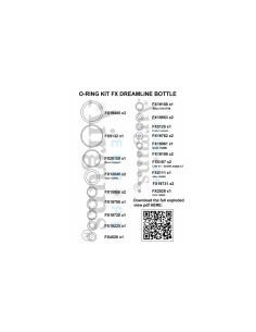 O-ring Kit Fx Dreamline Bottle 2
