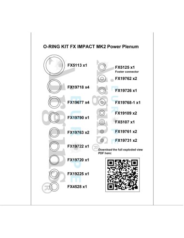 O-ring Kit Fx Impact MKII PP
