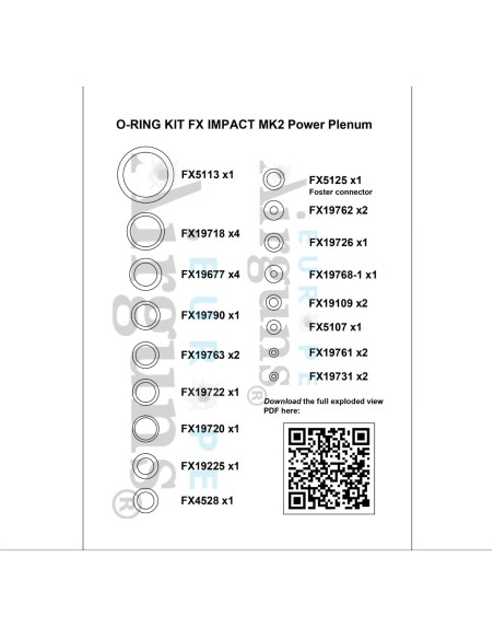 O-ring Kit Fx Impact MKII PP